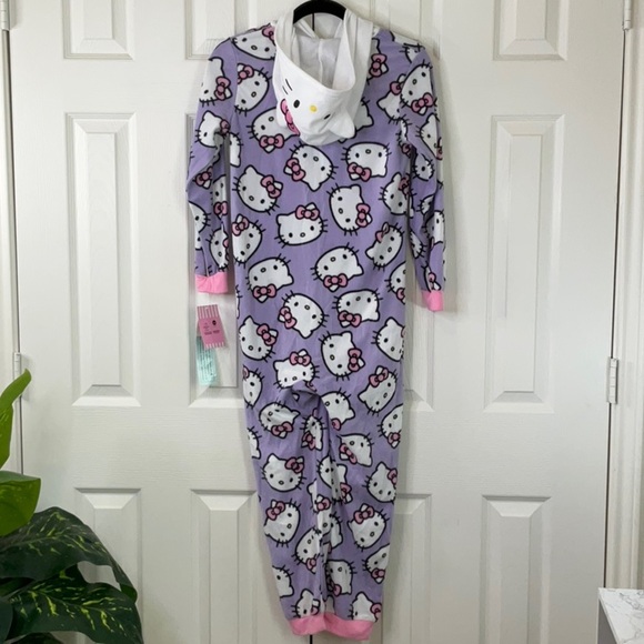 Hello Kitty Big Girls Hooded Costume
Print Fleece Pajama Sleeper Size L (10/12) - Picture 7 of 9